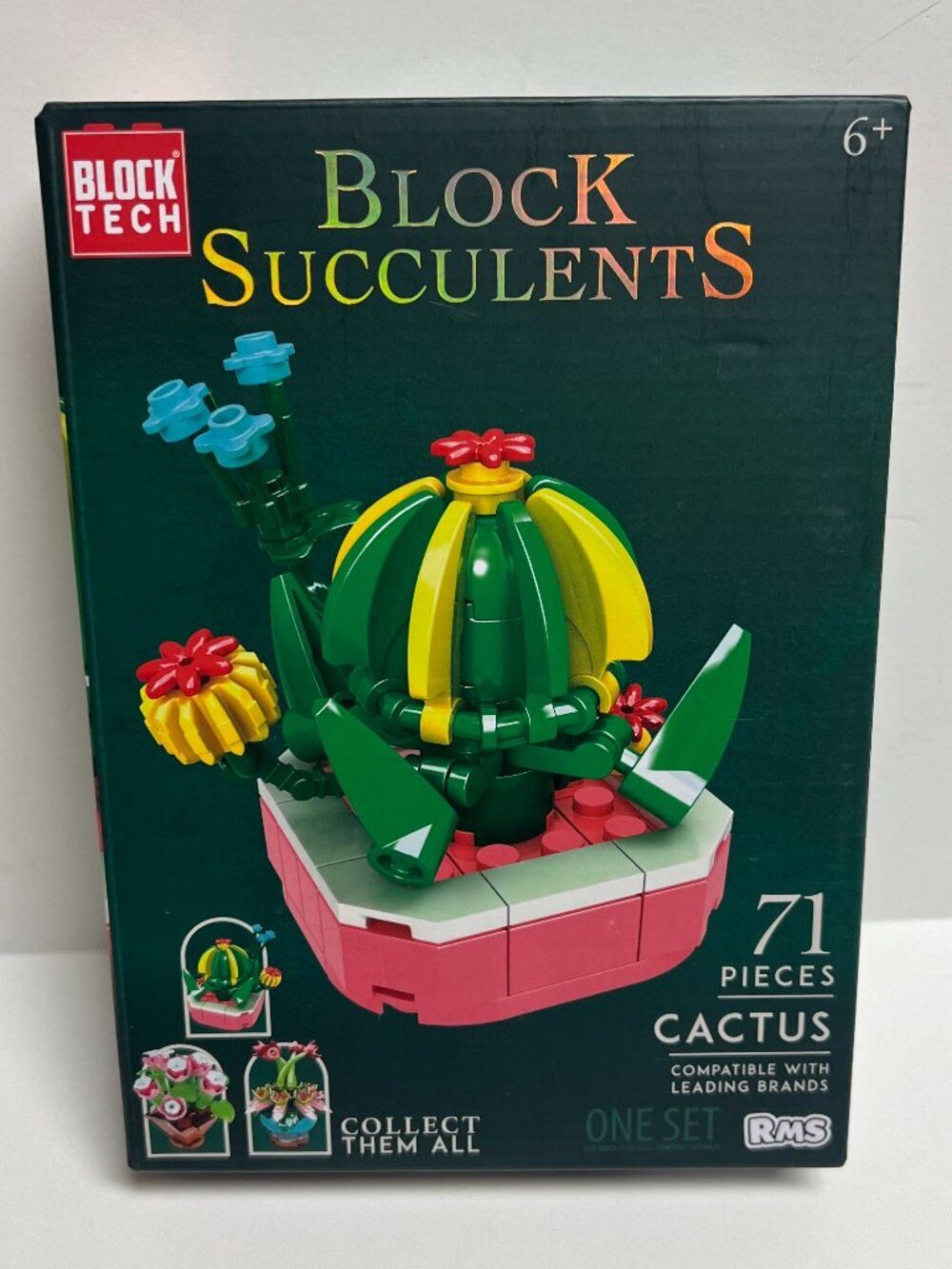 Block Succulents Cactus Plant Building Blocks Brick New in Box 71 Pcs